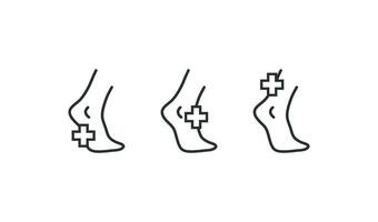Foot medicine icon. Cure foot vector