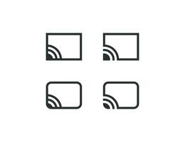 Screencast icon. Chromecast illustration symbol. Sign display vector