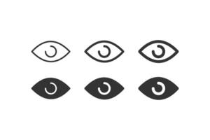 Eye icon set. Vision button. Vector illustration design.