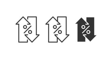 Variable percentage icon. Vector illustration desing.