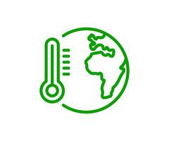 Globe earth and thermometer icon. Vector illustration design.