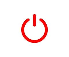 Red power button icon. Vector illustration design.