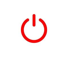 Red power button icon. Vector illustration design.
