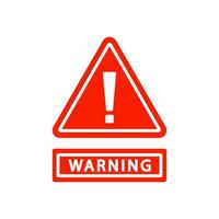 Warning, danger sign icon. Vector