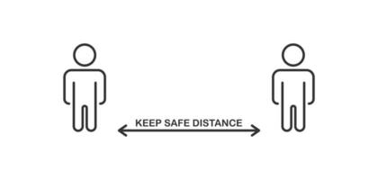 Keep safe distance icon. Social distancing vector
