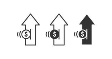 financiero invertir fondo icono. vector diseño.