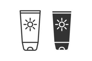 Sun cream tube icon. Vector illustration design.