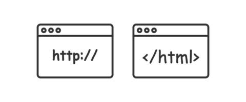 Hypertext Transfer Protocol Concept browser icon. Vector illustration design.