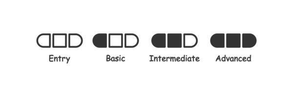 Skill level scale icon. Vector illustration design.