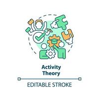 2d editable multicolor actividad teoría icono, sencillo aislado vector, aprendizaje teorías Delgado línea ilustración. vector
