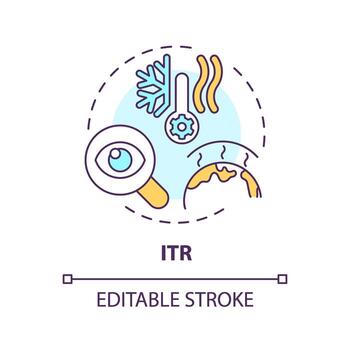 2D editable multicolor ITR icon, simple isolated vector, climate metrics thin line illustration. vector