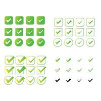 Checklist,check or check marks variant icon set vector