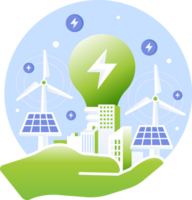 ilustração do conceito de energia renovável png