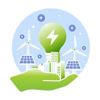 Renewable Energy concept illustration vector