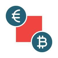 Money Exchange Glyph Two Color Icon Design vector