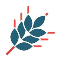Wheat Glyph Two Color Icon Design vector