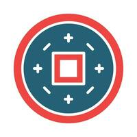 Token Glyph Two Color Icon Design vector