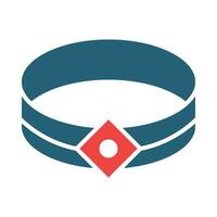 Bracelet Glyph Two Color Icon Design vector