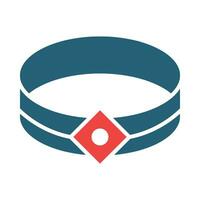 Bracelet Glyph Two Color Icon Design vector