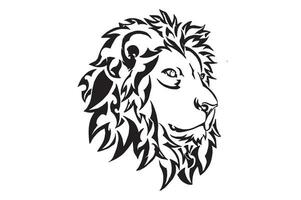 Lion Head Tattoo Design vector