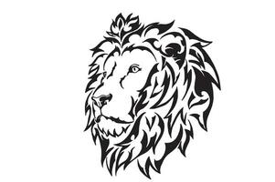 Lion Head Tattoo Design vector