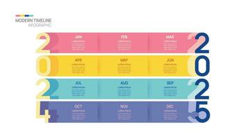 Business step timeline infographic 2024 template. Modern milestone element timeline diagram calendar and 4 quarter topics, vector infographics.