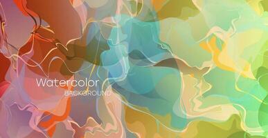 Colorful watercolor background for poster, brochure, card or flyer. vector