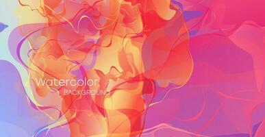 Colorful watercolor background for poster, brochure, card or flyer. vector