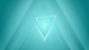 bleu cyan Triangles abstrait technologie futuriste mouvement Contexte video