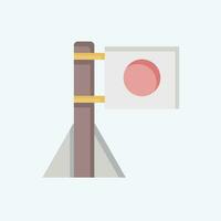 Icon Japan Flag. related to Ninja symbol. flat style. simple design editable. simple illustration vector