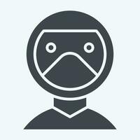 Icon Cloth Cover. related to Ninja symbol. glyph style. simple design editable. simple illustration vector