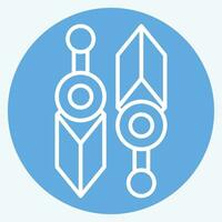 Icon Knife. related to Ninja symbol. blue eyes style. simple design editable. simple illustration vector