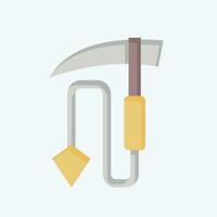 Icon Kusarigama. related to Ninja symbol. flat style. simple design editable. simple illustration vector