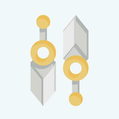 Icon Knife. related to Ninja symbol. color mate style. simple design editable. simple illustration