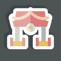 Sticker Shrine. related to Ninja symbol. simple design editable. simple illustration vector