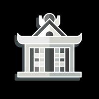 Icon Pavilion. related to Ninja symbol. glossy style. simple design editable. simple illustration vector