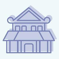 Icon Ninja House. related to Ninja symbol. two tone style. simple design editable. simple illustration vector