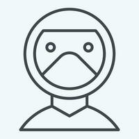 Icon Cloth Cover. related to Ninja symbol. line style. simple design editable. simple illustration vector