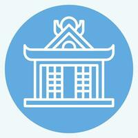 Icon Pavilion. related to Ninja symbol. blue eyes style. simple design editable. simple illustration vector