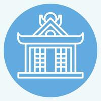 Icon Pavilion. related to Ninja symbol. blue eyes style. simple design editable. simple illustration vector