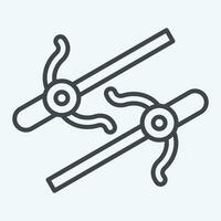 Icon Sai. related to Ninja symbol. line style. simple design editable. simple illustration vector