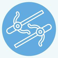 Icon Sai. related to Ninja symbol. blue eyes style. simple design editable. simple illustration vector