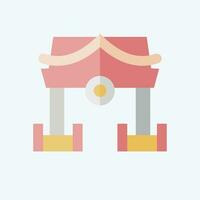 Icon Shrine. related to Ninja symbol. flat style. simple design editable. simple illustration vector