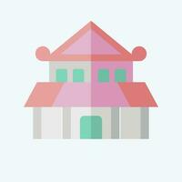 Icon Ninja House. related to Ninja symbol. flat style. simple design editable. simple illustration vector