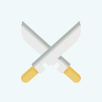 Icon Sword. related to Ninja symbol. flat style. simple design editable. simple illustration vector