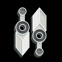 Icon Knife. related to Ninja symbol. glossy style. simple design editable. simple illustration vector