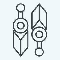 Icon Knife. related to Ninja symbol. line style. simple design editable. simple illustration vector