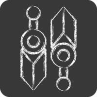 Icon Knife. related to Ninja symbol. chalk Style. simple design editable. simple illustration vector