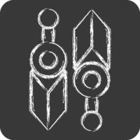 Icon Knife. related to Ninja symbol. chalk Style. simple design editable. simple illustration vector