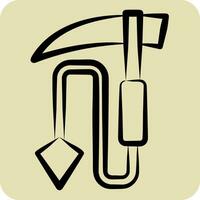 Icon Kusarigama. related to Ninja symbol. hand drawn style. simple design editable. simple illustration vector